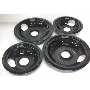 DB4 4 PK 2ea: WB31M20 WB31M19 -for GE Range Porcelain Black Drip Pans Bowls