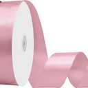 Dusty Pink Satin Ribbon 1-1/2 Inch x 100 Yards Fabric Ribbon Ideal for Gift Wrapping Flower Bouquet Crafts Weddings Floral Arrangements Bows