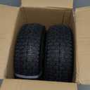 2-Pack 13x5.00-6 Front Tire and Wheel Assembly For Riding Lawnmower with 3"-6"Centered Hub,3/4'' or 5/8''Sintered iron Bushing.Turf Tread. (13 x 5.00-6 Tube Type,Turf Tread)