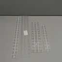 Sewing Ruler,5 Piece Quilting Rulers,3 x17 Inch,1.5 x17 Inch,3 x12 Inch,1.5 x10 Inch,1 x6 Inch,Acrylic Ruler,Cutting Ruler with Non-Slip Rings (Black and White)