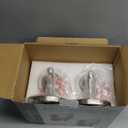 Modern Wall Sconces Set of 2, Bathroom Vanity Lights with White Frosted Glass, Wall Lighting Fixtures Satin Nickel for Entryway Over Mirror Living Room Bedroom