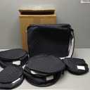 China Storage Containers 5-Piece Set Moving Boxes for Dinnerware, Glasses, Plates, Mugs and Saucers Sturdy Quilted Microfiber Dish Organizer with Dividers for Seasonal Storage - Holds Set of 12, Black