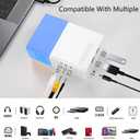 Video Projectors Mini Projector for Cartoon, Kids Gift, Smart Movie Projector for Home Theater/Outdoor, Compatible with HDMI, USB, Audio, TF Card, AV and Remote ControlBlue)