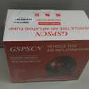 GSPSCN 6X Faster Inflation Tire Inflator Heavy Duty Double Cylinders with Portable Bag- Car AccessoriesMetal 12V Air Compressor Pump 150PSI with Adapter for Car, Truck, SUV Tires, Dinghy, Air Bed (Red)