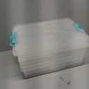 Tribello Plastic Storage Containers With Lids For Organizing - (Large - 14 x 11.5 x 3)