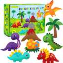 CiyvoLyeen Dinosaur Sewing Kit for Kids  Fun DIY Felt Sewing Crafts Gift for Girls and Boys, Stuffed Animal Sewing Kit Set,Sewing Kits for Kids Ages 7 8 9 10 11 12
