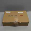 Keyless Entry Door Lock deadbolt with Handle Set- Front Door Fingerprint Smart Locks with 2 Lever Handles-Keypad Code Deadbolt -App Control, Auto Lock, Easy to Install (K10 black)