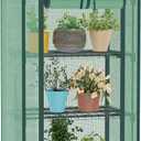 Greenhouse for Indoor Outdoor, Small Plastic Plant Green House 3-Tier Rack Stand Portable Greenhouses with Durable PE Cover for Seedling