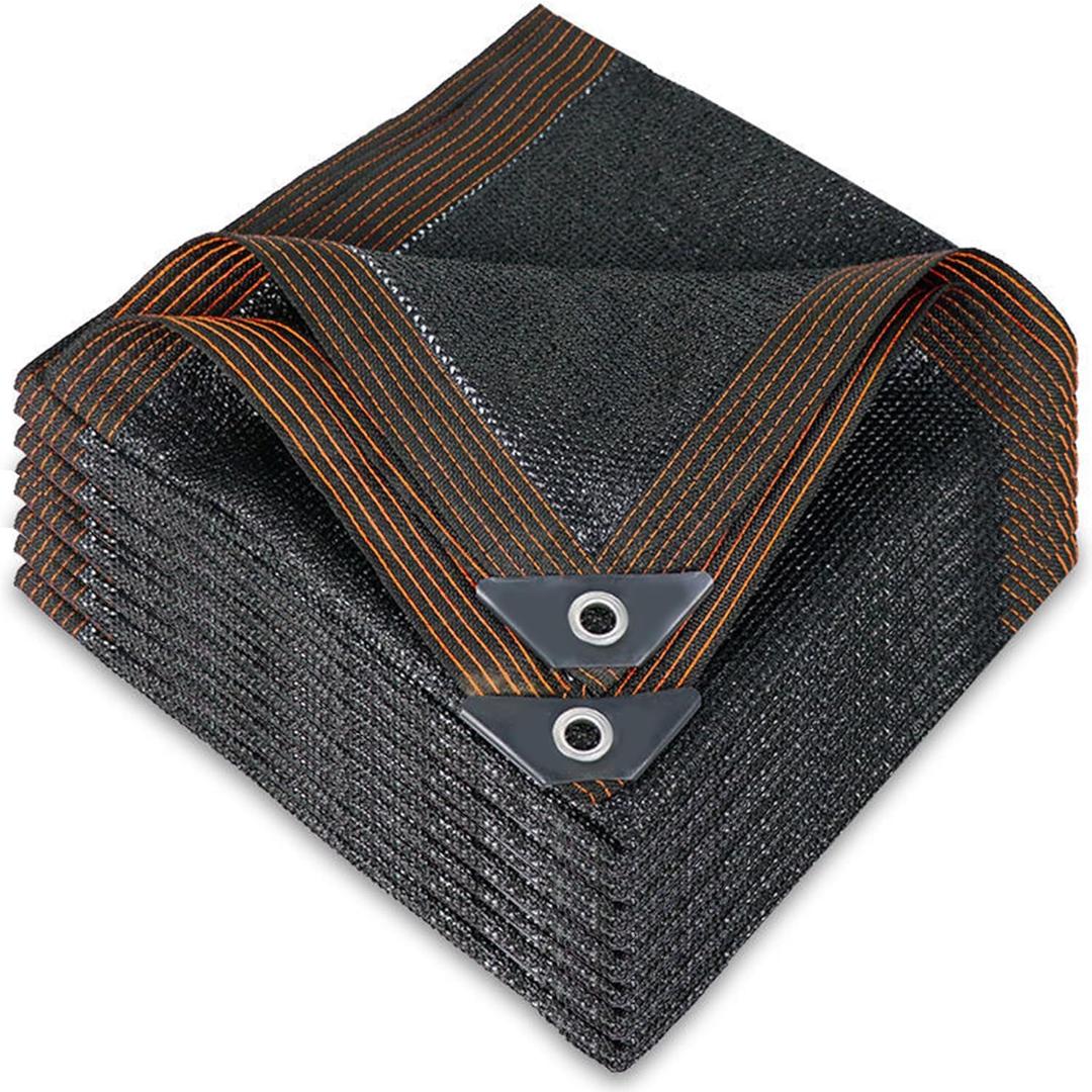 winemana 70% Black Shade Cloth, 10 x 20 FT Durable Mesh Tarp with Grommets, Resistant Garden Sun Shade Netting with Taped Edge for Plant Cover, Greenhouse, Patio, Tomatoes, Chicken Coop, Barn Kennel (10ft x 20ft)