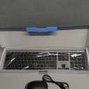 Wireless Keyboard and Mouse, Vssoplor Rechargeable Quiet Full-Size Keyboard and Mouse Combo Set Ultra Slim Design for Laptop, PC, Notebook, Desktop-Dark Gray