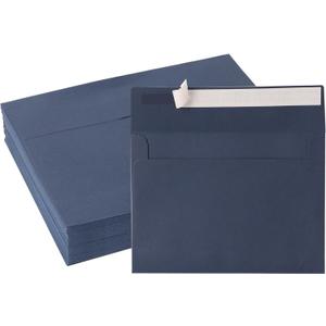Blue & Navy Blue Envelopes, 50 Pack - A7, 5 x 7 Inch, 120gsm Paper for Invitations, Weddings, Birthdays & Personalized Gifts