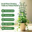 5 Pack Mini Stackable Trellis for Potted Plants, Small Plastic Climbing Plant Support Stakes, Indoor Outdoor DIY Garden Stand Frame for Hoya Pothos Vines Vegetables Flowers