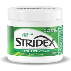 Stridex Acne Pads Sensitive With Aloe 55 Count Alcohol-Free