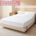 Split Top King Fitted Sheet for Adjustable Bed, 100% Giza Cotton, 34" Flex Head, 1 Pc (White)