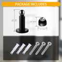 Door Stoppers Heavy Duty Magnetic Door Stopper for Wall & Bottom of Door Premium Adjustable Door Stop with Heavy-Duty Windproof Design, Constructed with SUS304 (Black-1PCS)