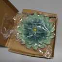 Everydecor Succulent Metal Flowers Wall Decor – Green, Hand Painted, 3D Flower Art Decoration for Living Room, Bedroom, Kitchen, Bathroom - Floral Decor for Indoor & Outdoor Use