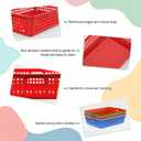 18 Pack Plastic Stackable Desk Paper Baskets, 13.8x10.6x3.1in Turn in Trays