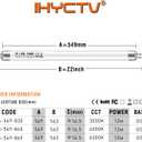 IHYCTV F14T5CW LED Bulb T5, 22 Inch, 12W, 1550lm, 4000K, 840, Cool White, LED Tube for EVG, 140 Degree, G5 Socket, Replacement for 24W Linear Fluorescent Tube, Glare-Free, 3 Pack
