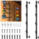 Weed Eater Rack for Enclosed Trailer with Locks, 4 Place Weedeater Rack for Open/Enclosed Trailers Spring Hasp Trimmer Rack 360° Pad Enclosed Trailer Accessories Lawn Care Equipment Cargo Rack
