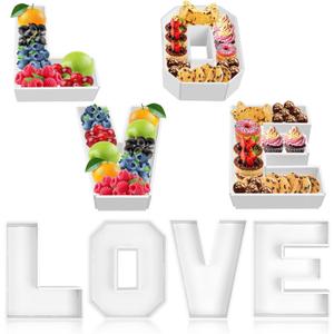 Love Charcuterie Letter Box Love Letter Trays Food Fillable Tray Box Foam Board Box for Valentine's Day Baby Shower Gender Reveal Birthday Party Decorations Supplies