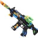 DaoDaoZhu Dinosaur Light Up Toy Gun with Sound Effects, Noise-Making Gun Toys for Kids Indoor/Outdoor Play & Halloween Costume, Christmas Birthday Dinosaur Gifts for 3 4 5 6 7 Year Old Boys Toddlers (Black-green)