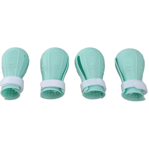 Cat Shoes, Soft Cat Footwear, 4 Pieces for Bathroom Pet Shops, Teal