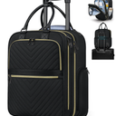 RAINSMORE Underseat Carry On Luggage with Wheels, 16-inch Airline Approved Luggage Lightweight Softside Underseater Travel Suitcases Durable Overnight Bag Rolling Carry-on Bag for Women Men, Black