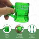 4E's Novelty St Patricks Day Shot Glasses Bead Necklaces, Pack of 12  Green Irish Gifts Party Favors Supplies, St Patricks Day Accessories for Adults (Transparent Green With Shamrock)