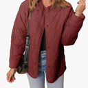 Dokotoo Womens Quilted Lightweight Jackets Button Down Puffer Jacket Coats Padded Outwear with Pockets XL