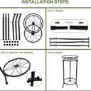 YHIJURS Plant Stand Indoor 2-Tier,20.3 Outdoor Tall Metal Plant Stands Black,Single Corner Heavy Duty Potted Holder Rack Rustproof,Flower Pot Stand for Planter Garden Balcony Patio Office Home