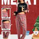 FAYALEQ Christmas Matching Pajamas for Couples Long Sleeve Xmas Plaid Soft Pullover Pjs Set for Men and Women Holiday One Set (XXL)