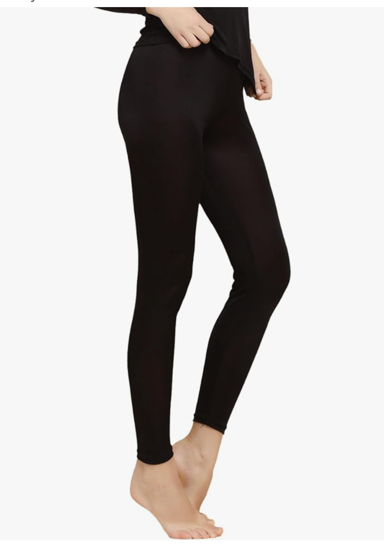 Women Mulberry Silk Thermal Long Johns Underwear Bottom Lightweight Silk Leggings Base Layer Pants