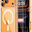 for iPhone 17 Pro Case Clear,Compatible with Magsafe,Slim Magnetic Cover + 2X Screen Protector, Shockproof Military Grade, Anti-Yellowing Transparent Protective Phone Case for 6.3 inch