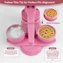 2026 Button Maker Machine 2.25 Inch (58mm), No Installation Required Pin Maker Kit for Button Making, DIY Pink Badge Maker Button Press with 30 Badge Supplies & Circle Cutter