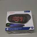 Timex Alarm Clock for Bedroom with FM Radio and 10 Station Presets, Clock Radio with Dual Alarms, USB Charger, Large Display, Sleep Timer, and Snooze  Black (T232B)