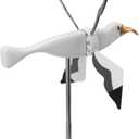 Seagull Windmill, Resin & Iron Garden Spinner with Rustproof Finish, Yard Ornament and Decor