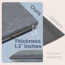 Baby Play Mat for Floor,1.3" Thick Elasti-Foam 50"74" Playpen Mat for Tummy Time,Water Repellent Soft Coral Velvet for Toddler,Infant,Kids,Non-Slip Backing Safe for Crawling(Dark Grey)