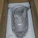 0.8 Gallon Glass Drink Dispenser for Parties 3L Crytal Iced Beverage Dispenser with Spigot Wedding Beverage Server for Party Bar (Floral)