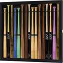 DisplayGifts 16 Baseball Mini Bat Display Case Cabinet Holder Rack UV Protected Mini 18" Black