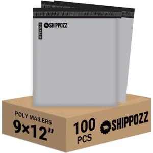 9x12 Poly Mailers 100 Pack, Durable Waterproof Polymailers for Shipping Clothes, Self Seal Mailing Bags for Small Business Packaging Supplies, Mailing Envelopes for Books, and Accessories