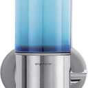 simplehuman Wall Mount Pumps, Single 15 fl. oz. Shampoo & Soap Dispenser, Stainless Steel