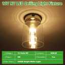 12V RV Interior Ceiling Light Fixtures - 12V Dinette Light with Switch, LED Glass RV Pendant Lighting with Acrylic Bubble, for RV Motorhome Camper Trailer, 3400K Warm White