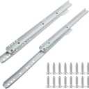 14 Inch Drawer Slides, 1 Pair, White Coated Steel
Removable Bottom Mount, Drawer Track with Smooth Sliding Nylon Wheels