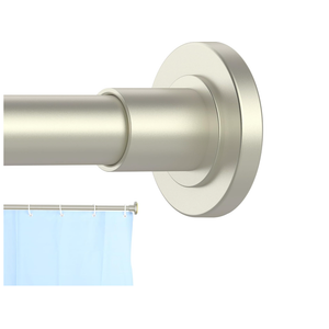 CorkLatta Brushed Nickel Shower Curtain Rod 31 to 80 Inch, 1 Inch Diameter Adjustable Spring Tension Stainless Steel Telescoping Rod, Easy Install, No Rust