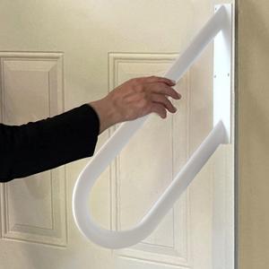 Wall Mount handrails for Outdoor Steps, Garage Railing with White Powder Coat Finished, Suitable for Garage, Porch and Garden18.9" Length, 1.3"Pipe, White