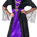 Morph Vampire Costume Kids, Vampire Costume For Girls, Girls Halloween Costumes, Kids Halloween Costumes (4-6 Years, Purple)