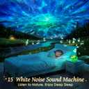 Galaxy Projector for Bedroom, 15-Color Galaxy Light Projector Star Projector for Bedroom Galaxy Projector Night Light Projector, Remote 15 White Noise Sound Machine with Light Ceiling Projector Gifts