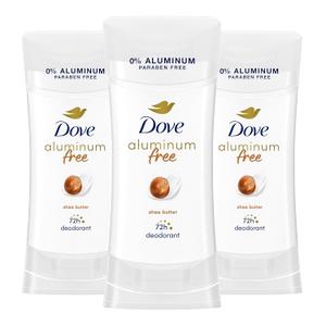 Dove Aluminum Free Deodorant for Women 3 Count Shea Butter 72 hour odor protection 2.6 oz