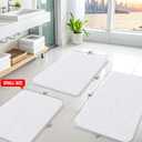 Arotive Bathroom Rugs 24x16, Extra Soft Absorbent Shaggy Chenille Bath Rugs, Machine Washable Rubber Backing Non-Slip Bath Mats for Bathroom Floor Tub and Shower, Home Decor Accessories, White