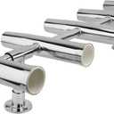YaeMarine 5 Tube Stainless Rocket Launcher Rod Holders Adjustable Can Be Rotated 360 Deg